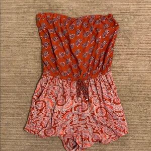 Sleeveless boho romper